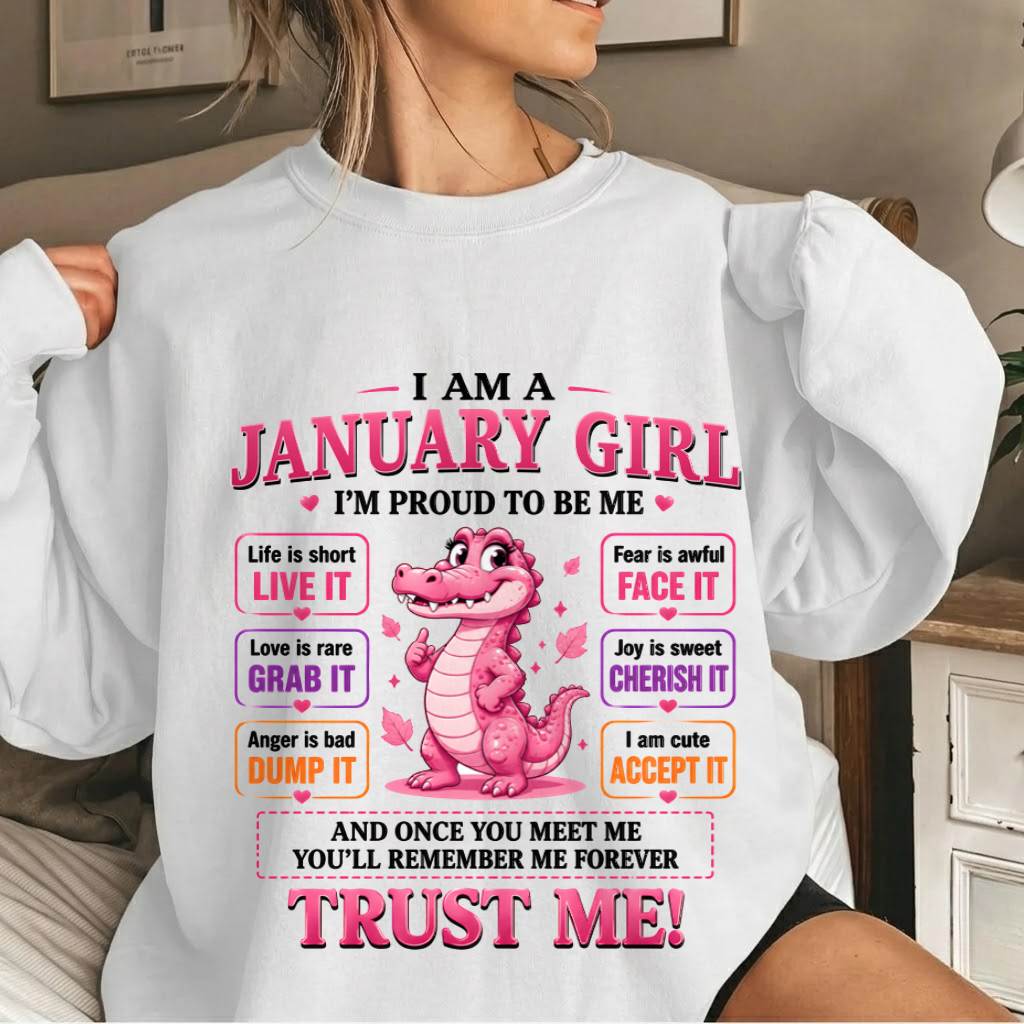 JANUARY GIRL CUTE ALLIGATOR TEE - FOR WOMEN - TLEE01 (SKU2607-236-01)