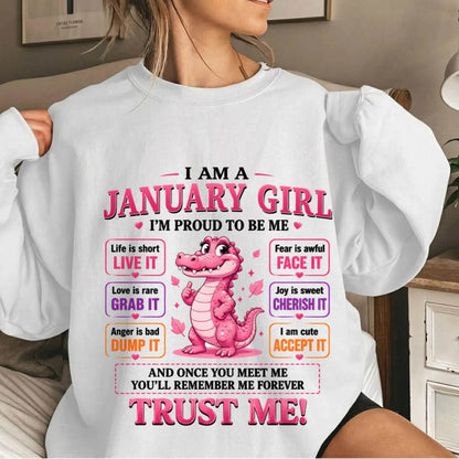 JANUARY GIRL CUTE ALLIGATOR TEE - FOR WOMEN - TLEE01 (SKU2607-236-01)