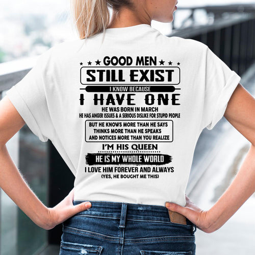 March - Good men Still Exist - gift for your girlfriend, wife from Husband - TLEE03 (SKU-GMSAU-03)