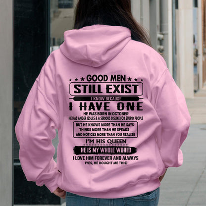 October - Good men Still Exist - gift for your girlfriend, wife from Husband - TLEE10 (SKU-GMSAU-10)
