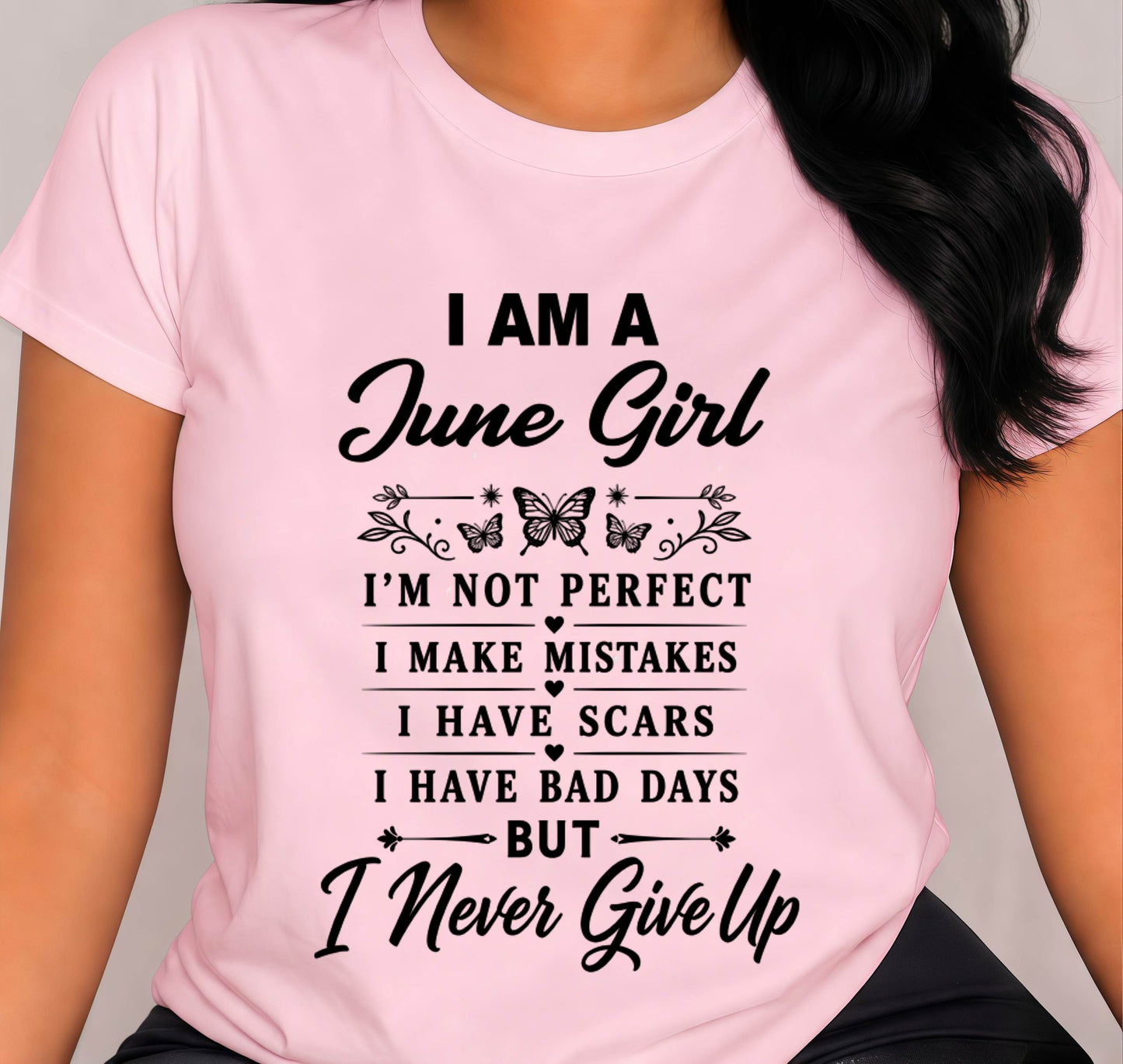 JUNE GIRL NEVER GIVE UP - FOR WOMEN - TLEE06 (SKU2606-378-06)