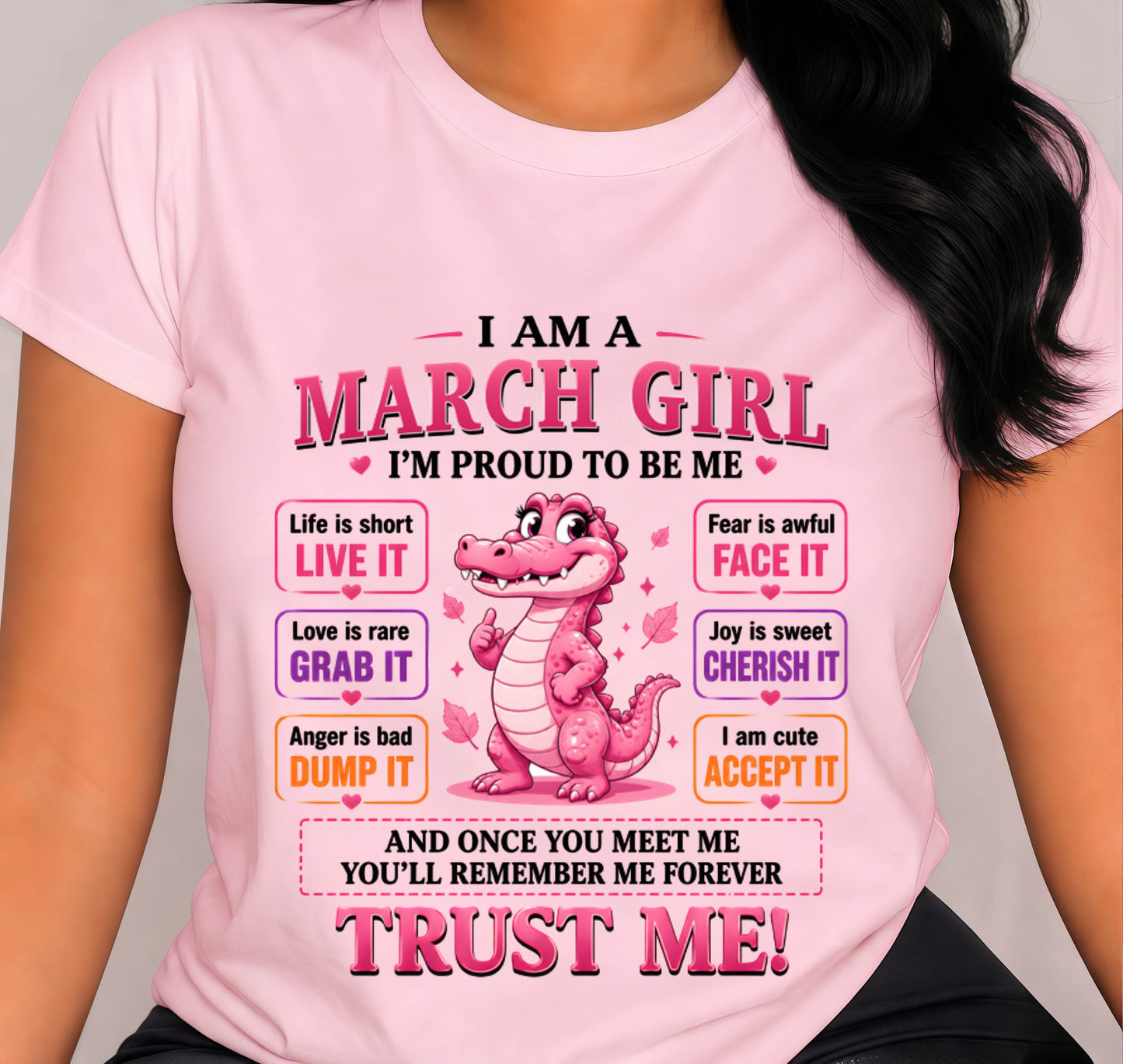 MARCH GIRL CUTE ALLIGATOR TEE - FOR WOMEN - TLEE03 (SKU2607-236-03)