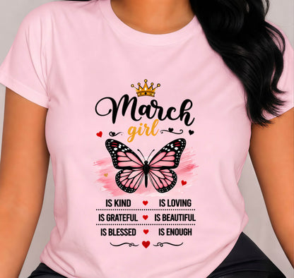 MARCH GIRL BUTTERFLY SHIRT - FOR WOMEN - TLEE03 (SKU2608-593-03)