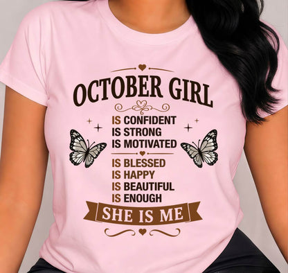 OCTOBER GIRL – FAITH, STRENGTH & BEAUTY - FOR WOMEN - TLEE10 (SKU2605-378-10)