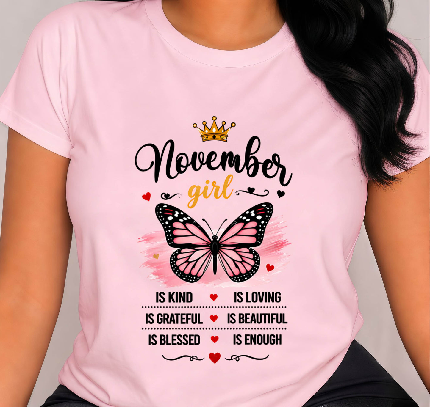 NOVEMBER GIRL BUTTERFLY SHIRT - FOR WOMEN - TLEE11 (SKU2608-593-11)