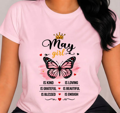 MAY GIRL BUTTERFLY SHIRT - FOR WOMEN - TLEE05 (SKU2608-593-05)