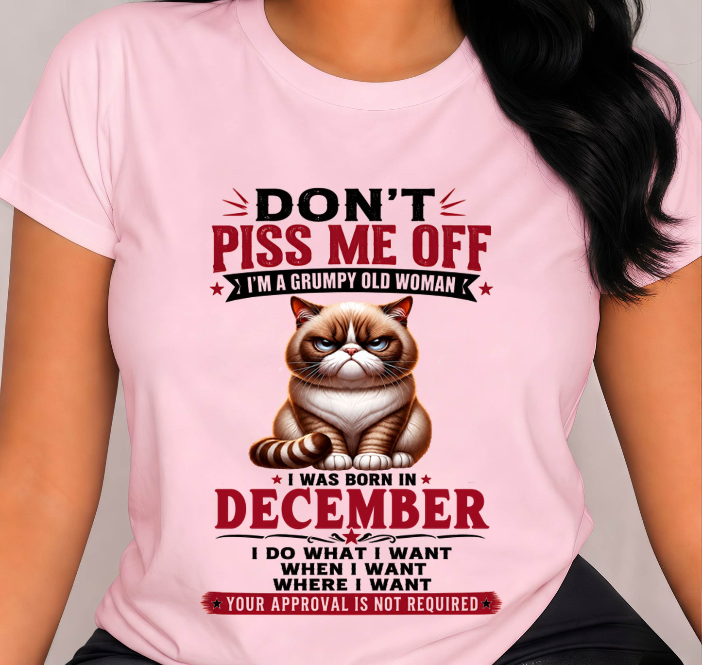 DECEMBER – ZERO PATIENCE FUNNY CAT - FOR WOMEN - TLEE12 (SKU2608-291-12)