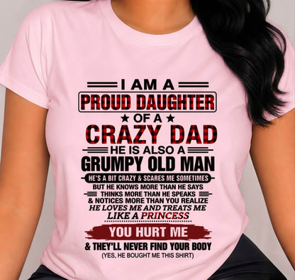 BEST DAD BEST DAUGHTER SHIRT - FROM DAD - TLEE00 (SKU2608-27-00)