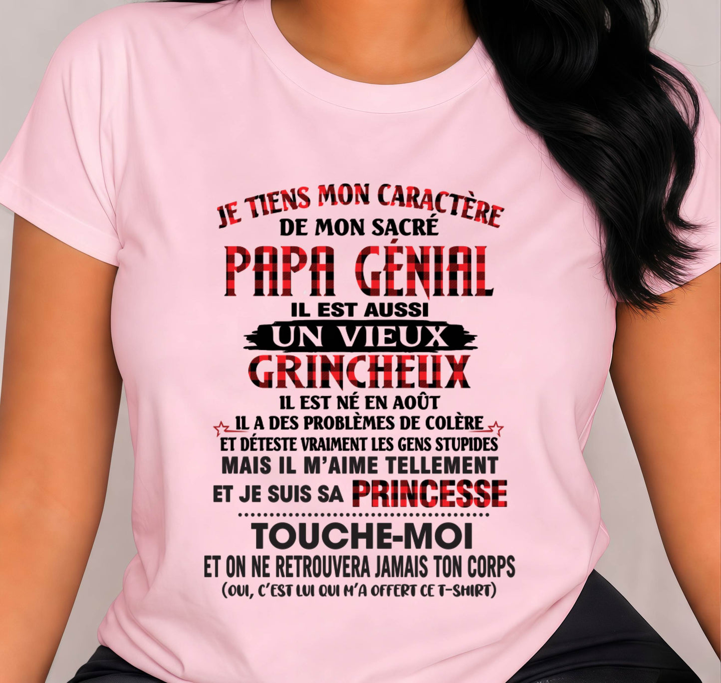AOÛT / FILLE À PAPA GÂTÉE ET FIÈRE - CADEAU DE PAPA - TLEE08 (SKU2605-355-08)