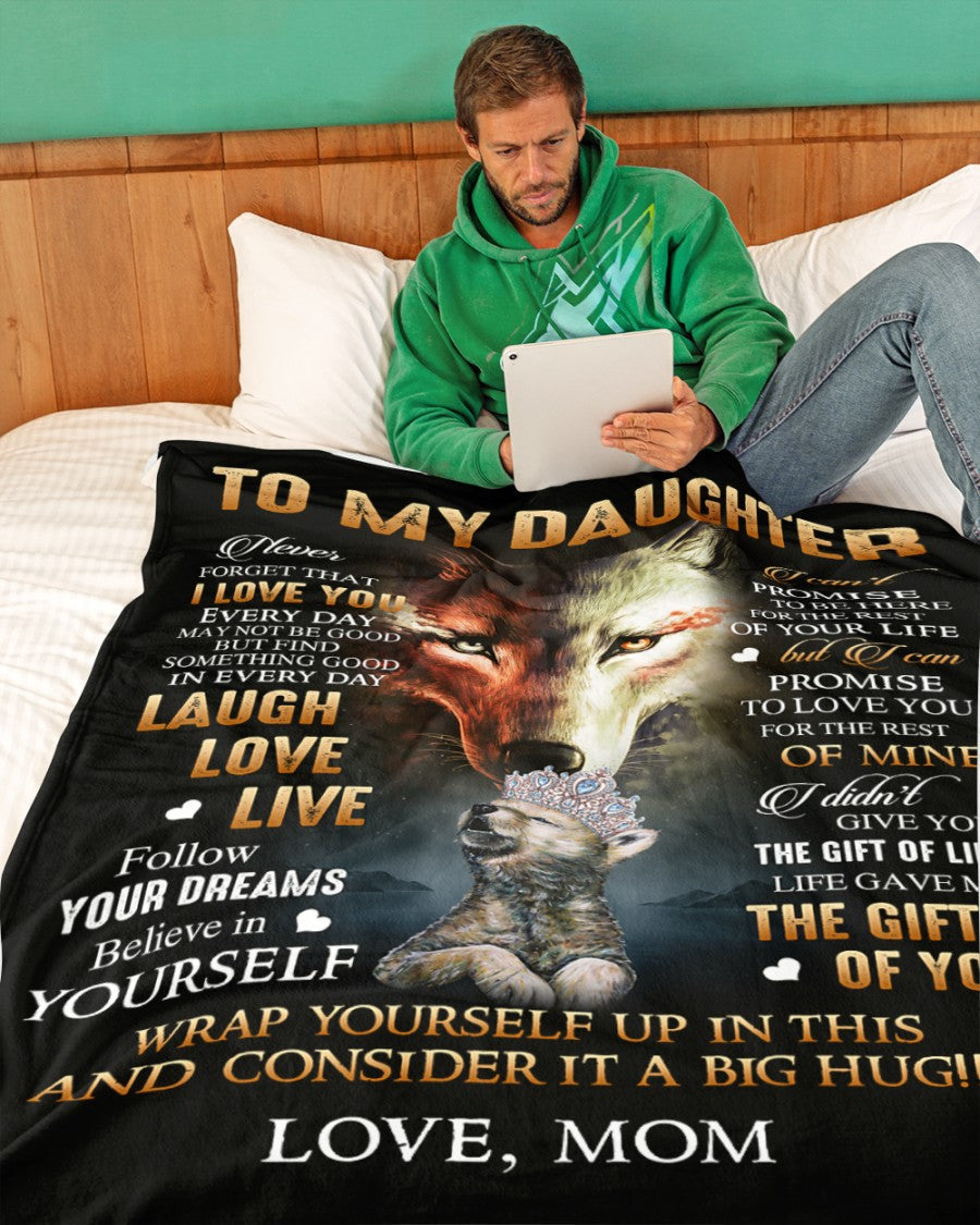 To My Daughter - From Mom - Blanket