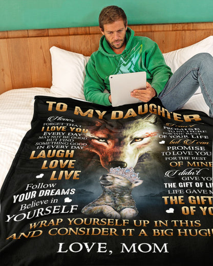 To My Daughter From Mom Blanket