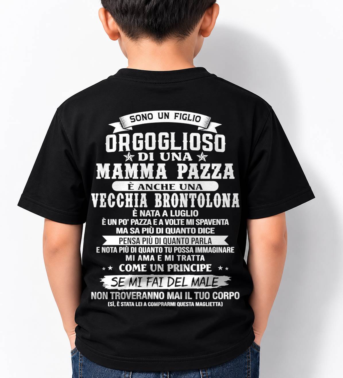 LUGLIO / FIGLIO DI UNA MAMMA PAZZA - REGALO DA MAMMA  - TLEE07 (SKU2606-204-07)