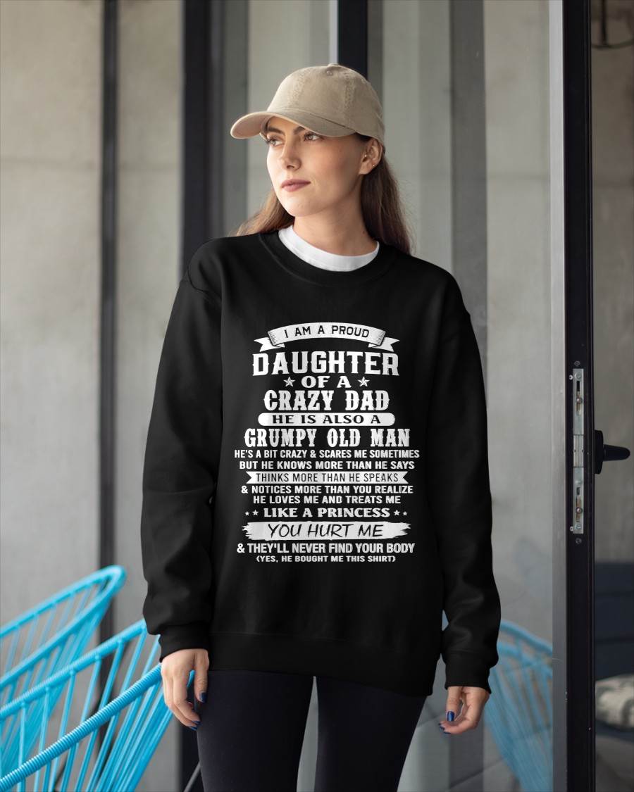 CRAZY DAD PROUD DAUGHTER SHIRT - FROM DAD - TLEE00 (SKU2607-221-00)