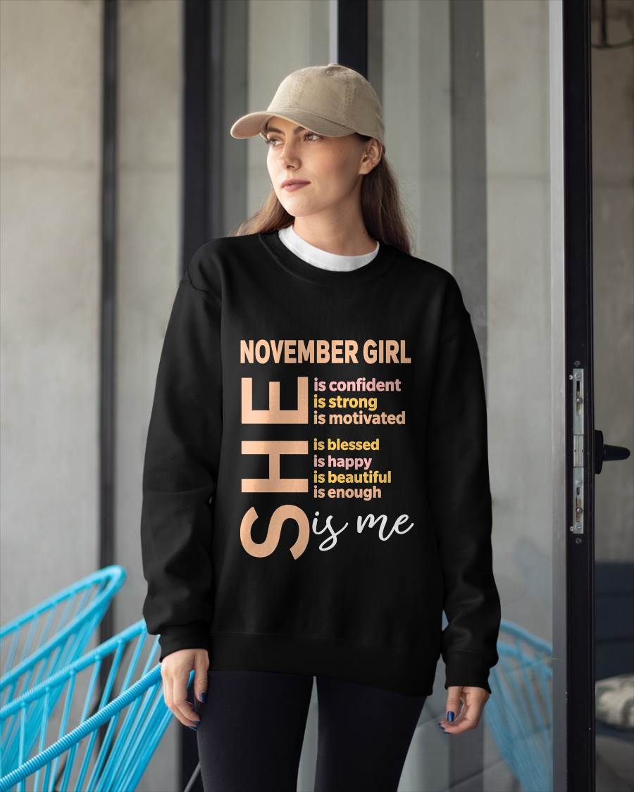 NOVEMBER GIRL - SELF LOVE TYPOGRAPHY - FOR WOMEN - TLEE11 (SKU2606-255-11)