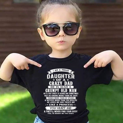 CRAZY DAD PROUD DAUGHTER SHIRT - FROM DAD - TLEE00 (SKU2607-221-00)