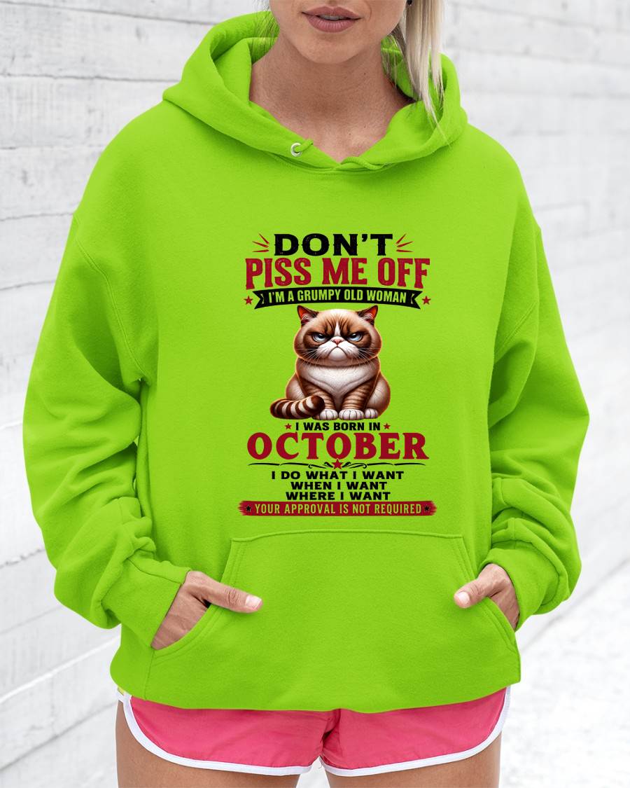 OCTOBER – ZERO PATIENCE FUNNY CAT - FOR WOMEN - TLEE10 (SKU2608-291-10)