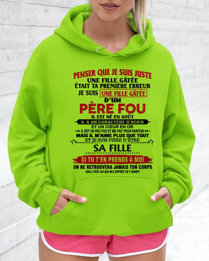 AOÛT / PAPA FOU, FILLE GÂTÉE - CADEAU DE PAPA - TLEE08 (SKU2605-354-08)