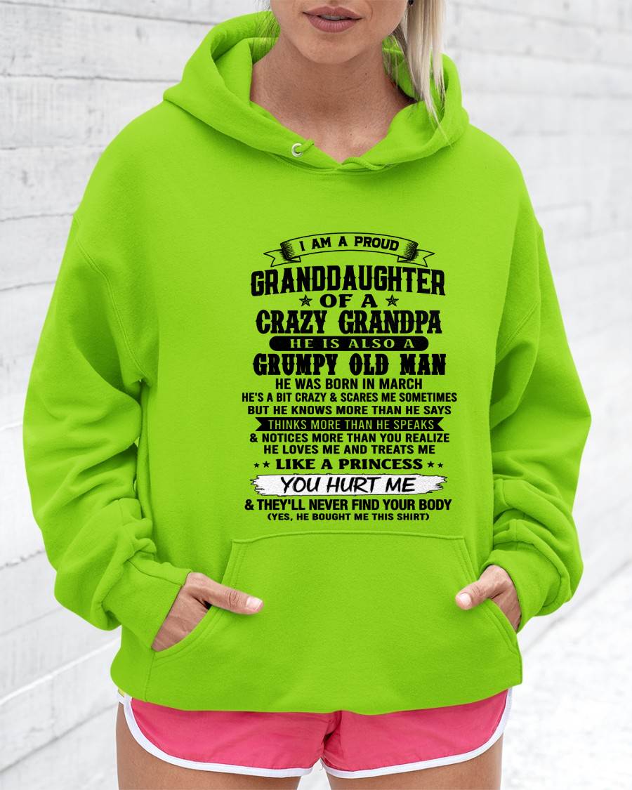 MARCH - PROUD GRANDDAUGHTER OF A CRAZY GRANDPA - FROM GRANDPA - TLEE03 (SKU2607-114-03)