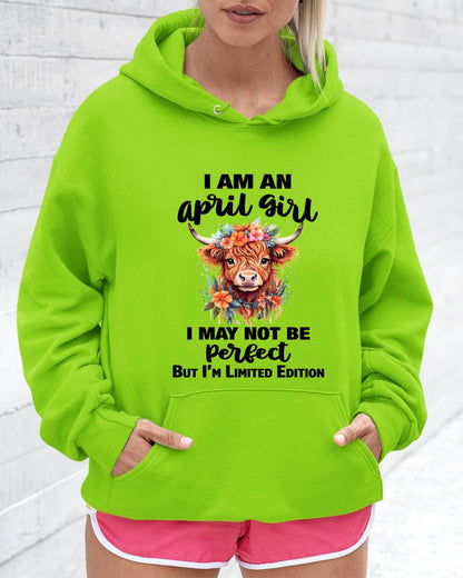 APRIL GIRL FLORAL HIGHLAND COW TEE - FOR WOMEN - TLEE04 (SKU2607-278-04)