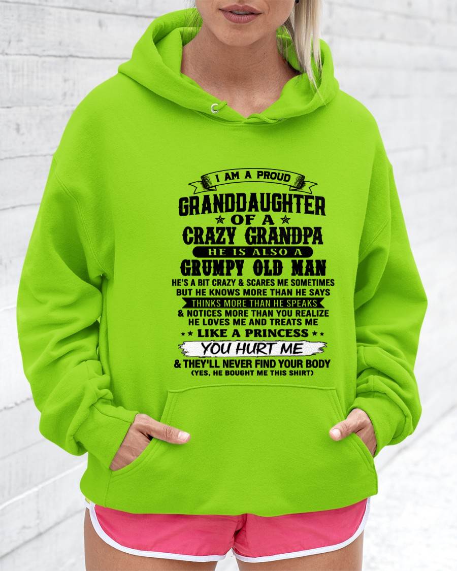PROUD GRANDDAUGHTER OF A CRAZY GRANDPA - FROM GRANDPA - TLEE00 (SKU2607-114-00)