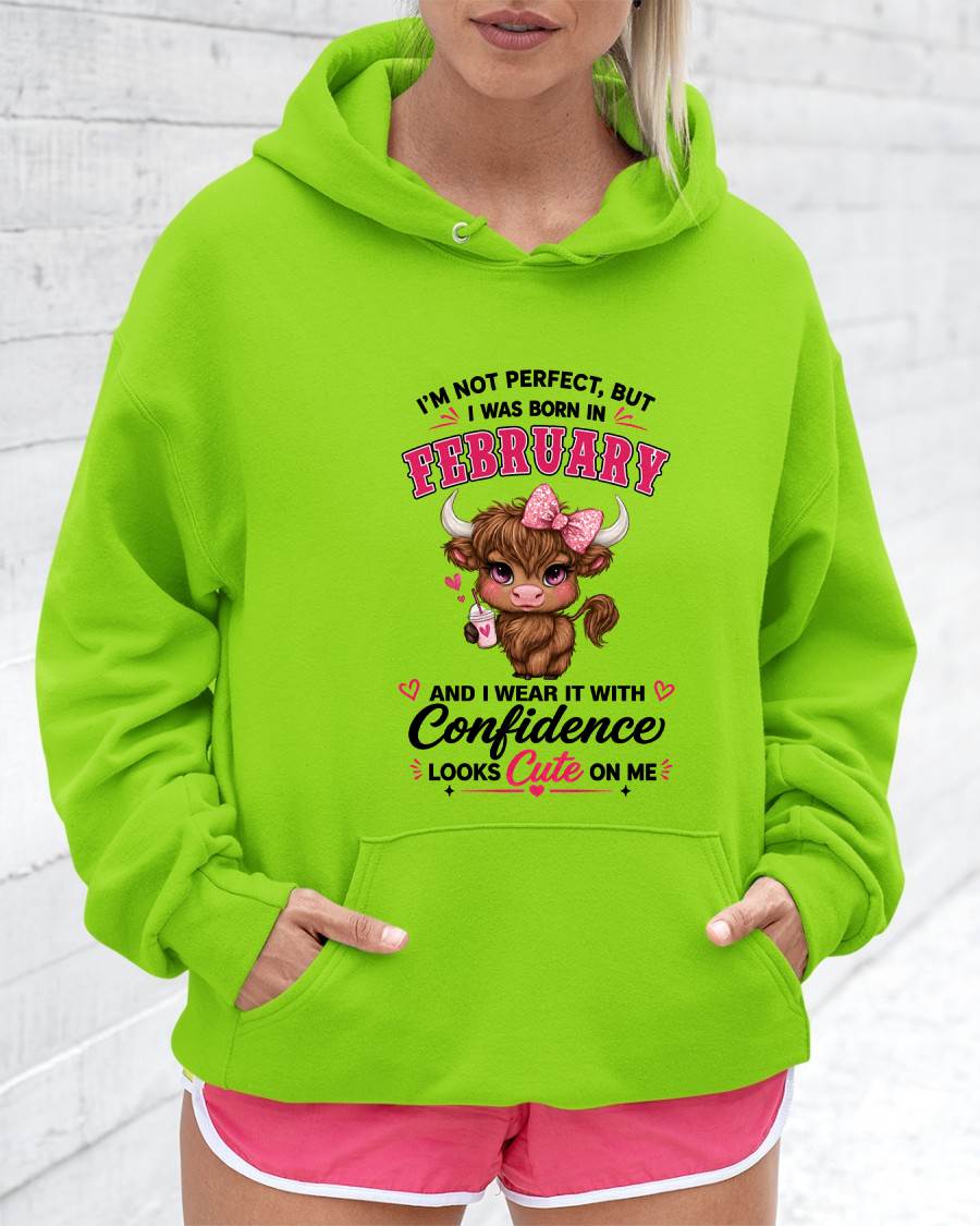 FEBRUARY BORN CONFIDENCE TEE - FOR WOMEN - TLEE02 (SKU2608-118-02)