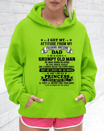 APRIL - AWESOME DAD PRINCESS SHIRT - FROM DAD - TLEE04 (SKU2607-352-04)