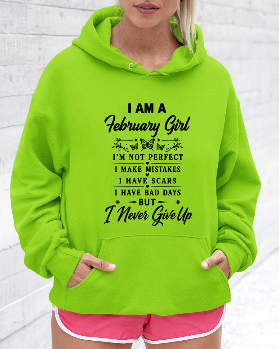 FEBRUARY GIRL NEVER GIVE UP - FOR WOMEN - TLEE02 (SKU2606-378-02)