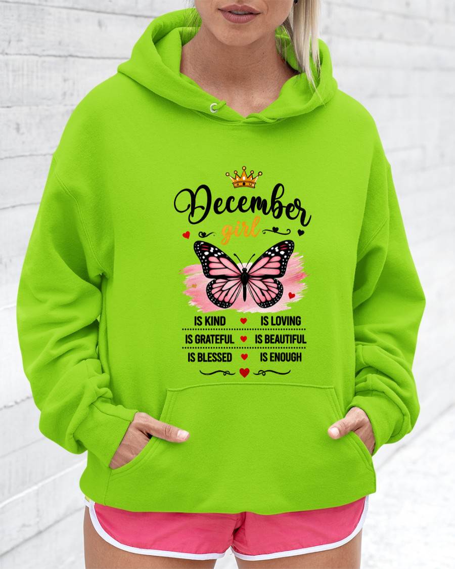 DECEMBER GIRL BUTTERFLY SHIRT - FOR WOMEN - TLEE12 (SKU2608-593-12)