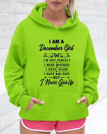 DECEMBER GIRL NEVER GIVE UP - FOR WOMEN - TLEE12 (SKU2606-378-12)