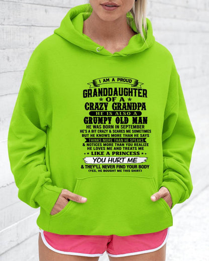 SEPTEMBER - PROUD GRANDDAUGHTER OF A CRAZY GRANDPA - FROM GRANDPA - TLEE09 (SKU2607-114-09)