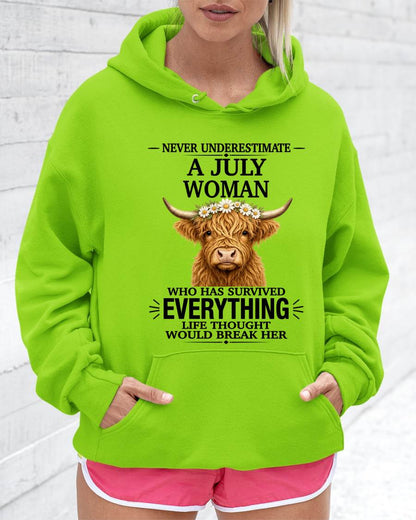 JULY WOMAN HIGHLAND COW SHIRT - FOR WOMEN - TLEE07 (SKU2606-158-07)