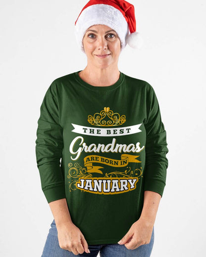 JANUARY GRANDMAS ARE THE BEST - FOR WOMEN - TLEE01 (SKU2605-238-01)