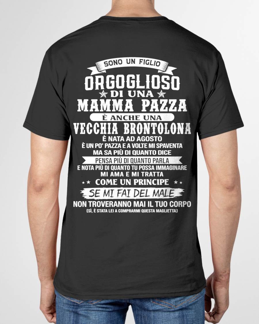 AGOSTO / FIGLIO DI UNA MAMMA PAZZA - REGALO DA MAMMA  - TLEE08 (SKU2606-204-08)