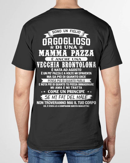 AGOSTO / FIGLIO DI UNA MAMMA PAZZA - REGALO DA MAMMA  - TLEE08 (SKU2606-204-08)