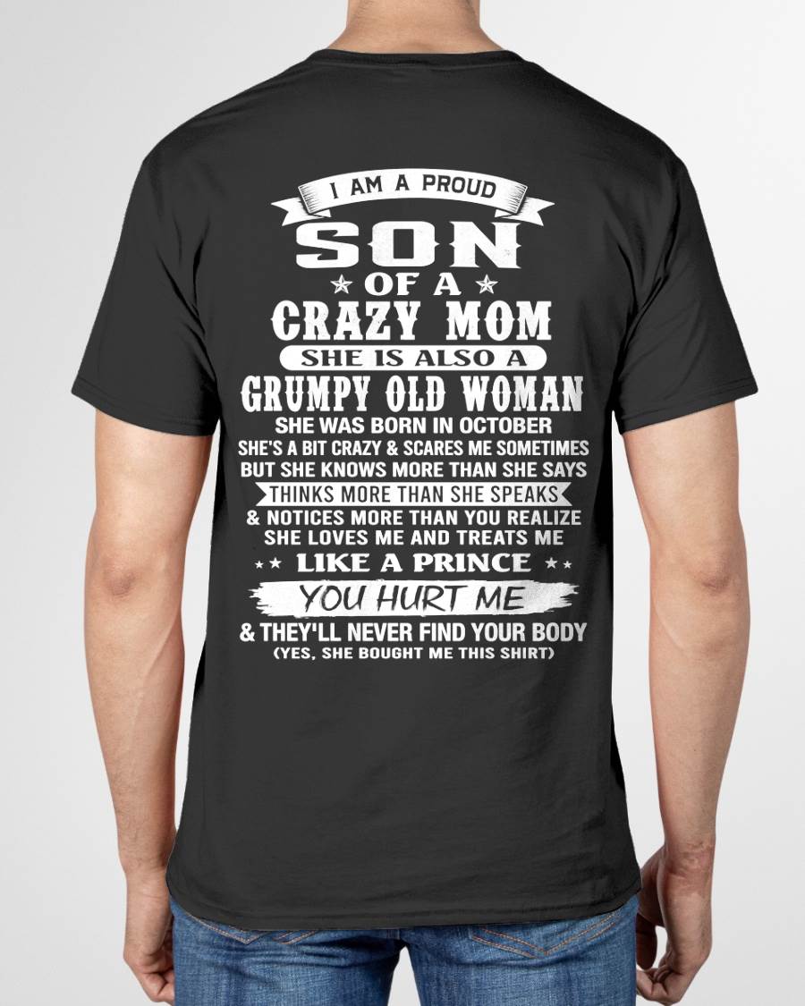 OCTOBER - PROUD SON OF A CRAZY MOM - FROM MOM - TLEE10 (SKU2606-127-10)