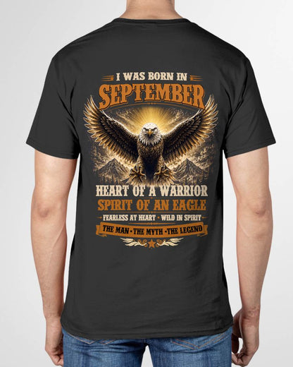 SEPTEMBER BORN WARRIOR EAGLE SHIRT DESIGN - FOR MAN - TLEE09 (SKU2605-225-09)
