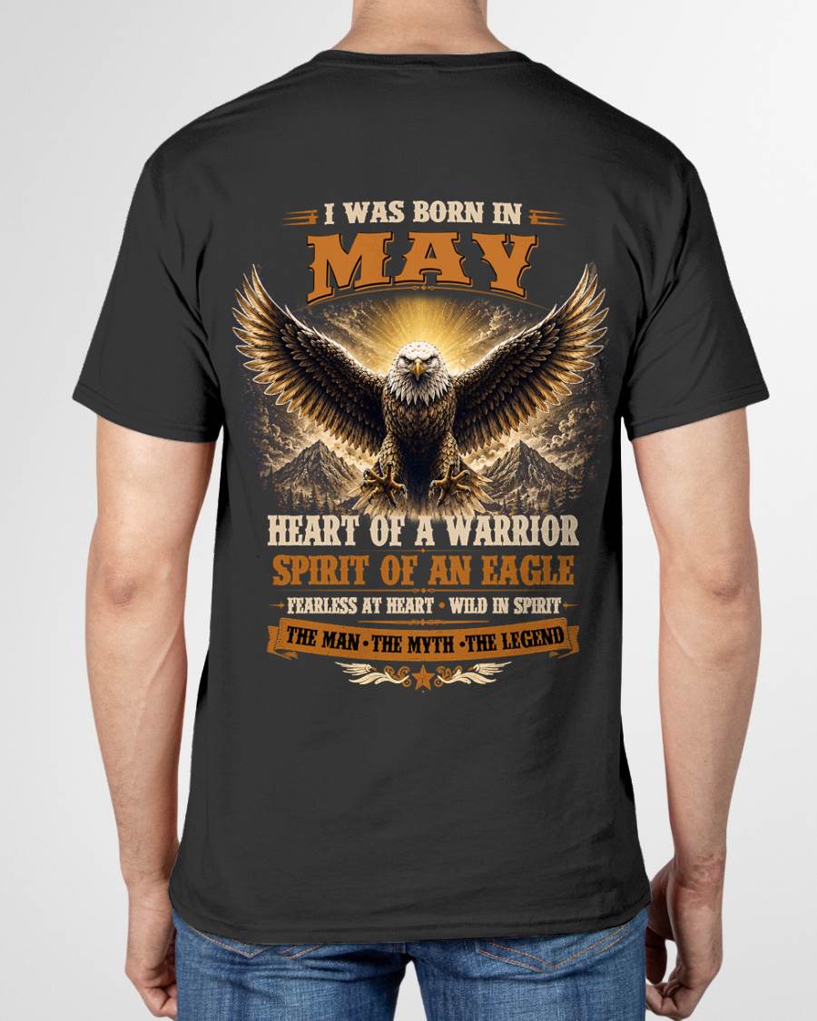 MAY BORN WARRIOR EAGLE SHIRT DESIGN - FOR MAN - TLEE05 (SKU2605-225-05)
