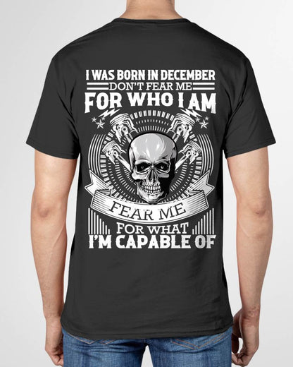 DECEMBER – DON’T FEAR ME FOR WHO I AM, FEAR ME FOR WHAT I’M CAPABLE OF - FOR MAN - TLEE12 (SKU2604-199-12)