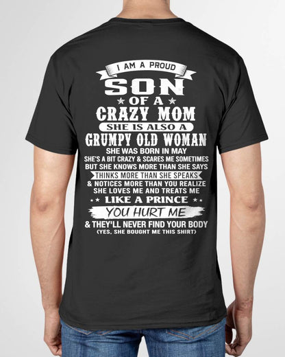 MAY - PROUD SON OF A CRAZY MOM - FROM MOM - TLEE05 (SKU2606-127-05)