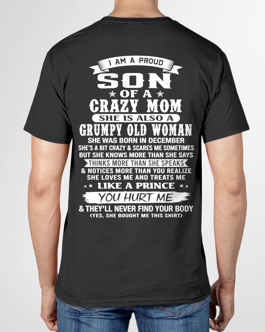 DECEMBER - PROUD SON OF A CRAZY MOM - FROM MOM - TLEE12 (SKU2606-127-12)