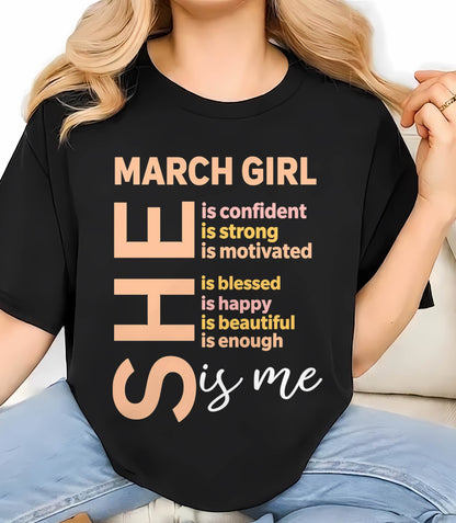 MARCH GIRL - SELF LOVE TYPOGRAPHY - FOR WOMEN - TLEE03 (SKU2606-255-03)