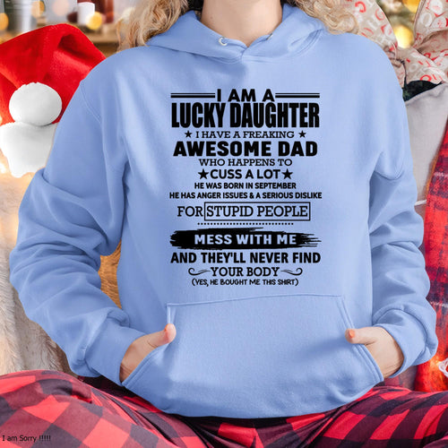 September - I'm Lucky Daughter - Gift for Daughter from Dad - TLEE09 (SKU-T1406DD-09)