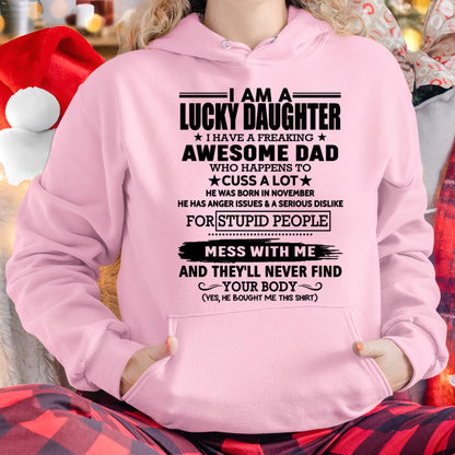 November - I'm Lucky Daughter - Gift for Daughter from Dad - TLEE11 (SKU-T1406DD-11)