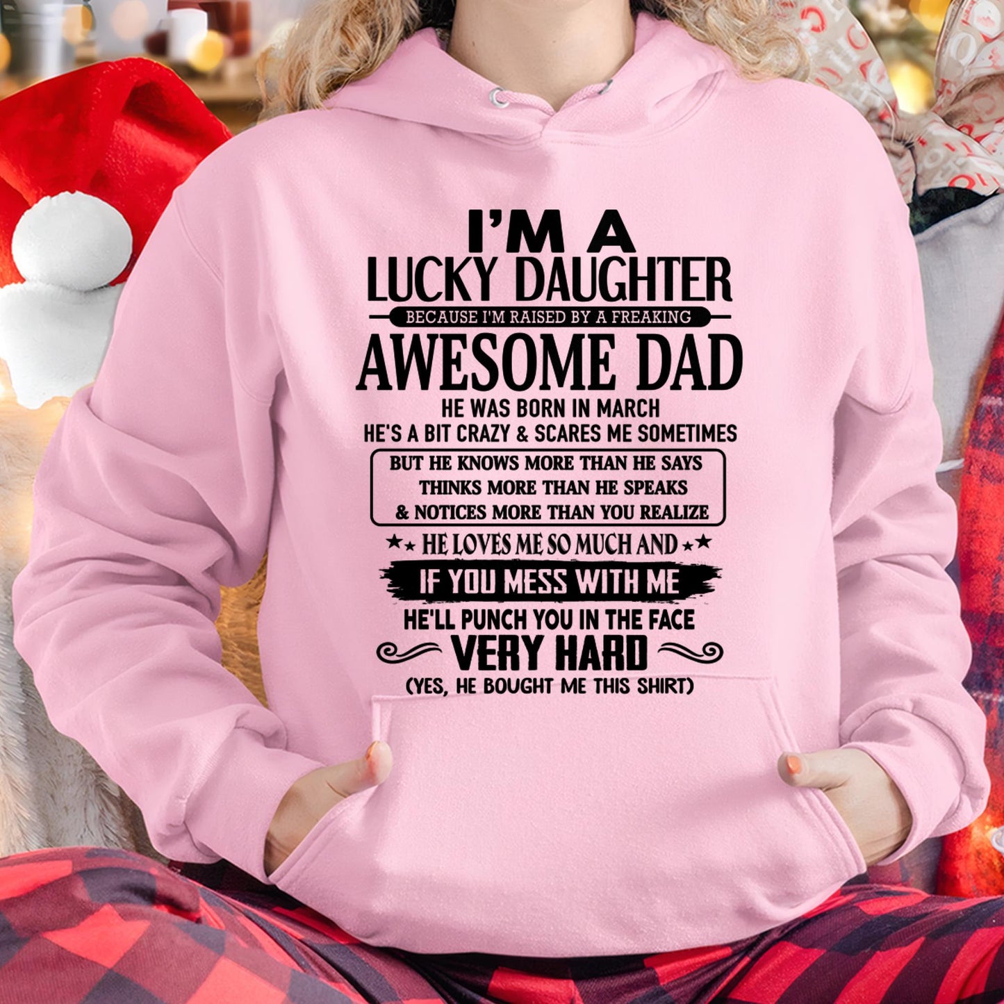 March - I'm Lucky Daughter - Gift for Daughter from Dad - TLEE03 (SKU-TLUCKYDD-03)