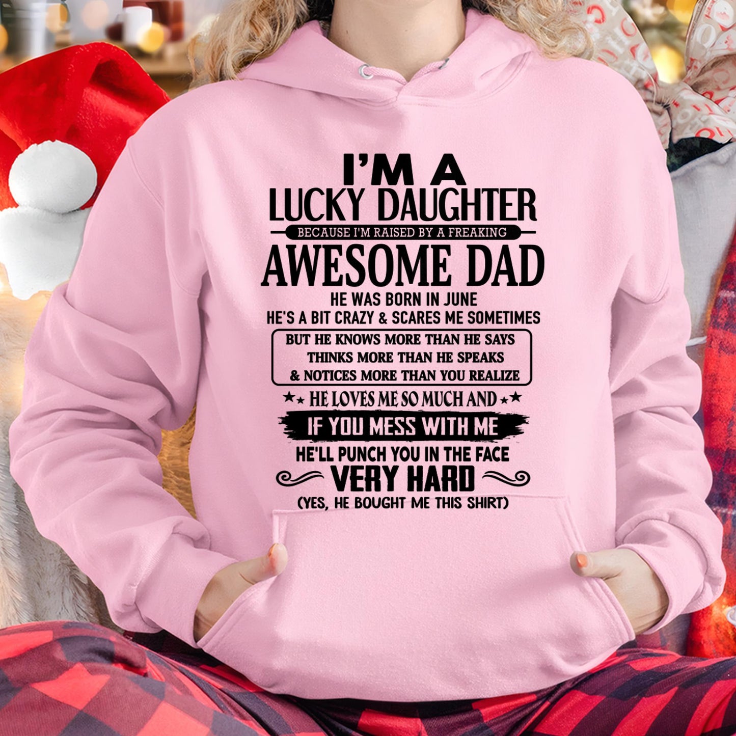 June - I'm Lucky Daughter - Gift for Daughter from Dad - TLEE06 (SKU-TLUCKYDD-06)