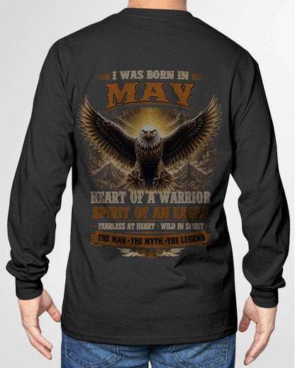 MAY BORN WARRIOR EAGLE SHIRT DESIGN - FOR MAN - TLEE05 (SKU2605-225-05)