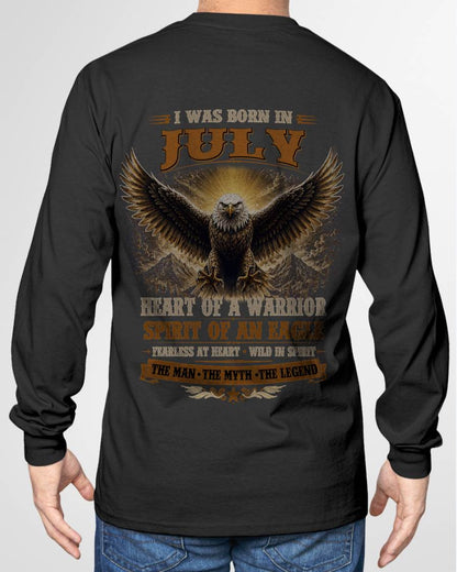 JULY BORN WARRIOR EAGLE SHIRT DESIGN - FOR MAN - TLEE07 (SKU2605-225-07)