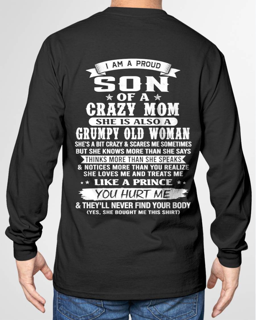 PROUD SON OF A CRAZY MOM - FROM MOM - TLEE00 (SKU2606-127-00)