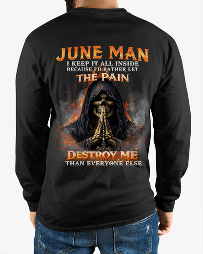 JUNE MAN SKULL SHIRT – I KEEP IT ALL INSIDE DARK GOTHIC T-SHIRT - FOR MAN - TLEE06 (SKU2604-136-06)