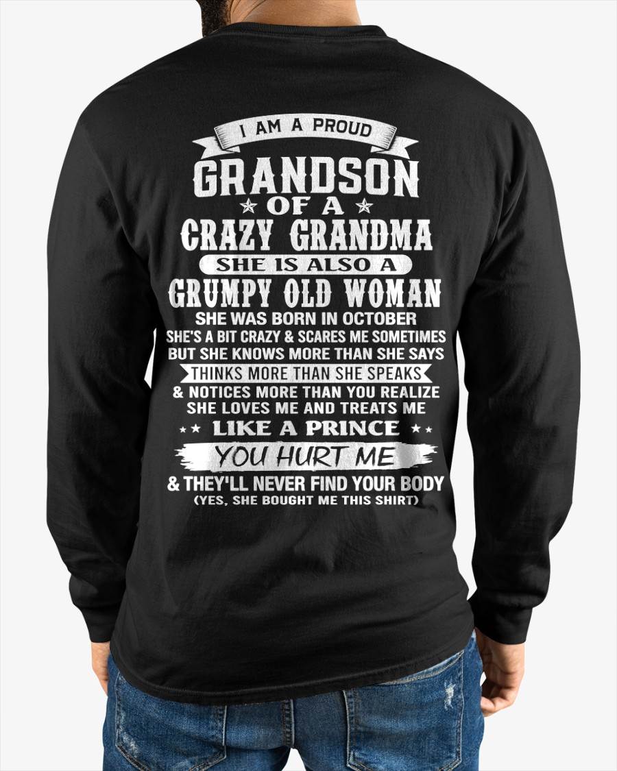OCTOBER - GRANDSON OF A CRAZY GRANDMA - FROM GRANDMA - TLEE10 (SKU2606-274-10)